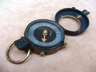 E Koehn Verner's prismatic marching compass 1917