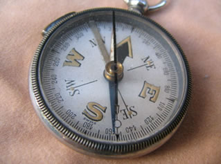 Swiss made pocket compass circa 1920