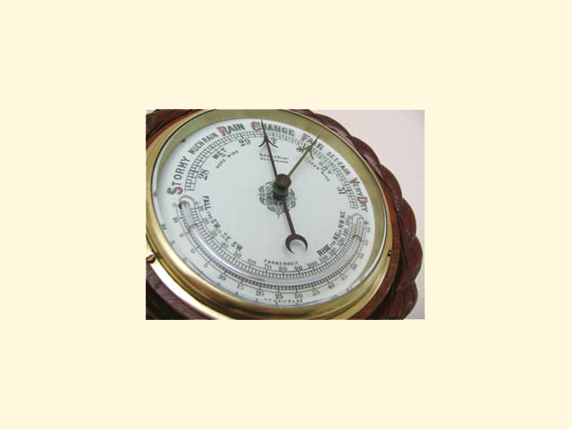 Victorian aneroid barometer circa 1885