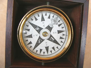 Early 19th century boat compass circa 1825
