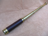 Antique 3 draw leather clad telescope