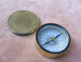 19th century brass pocket compass by Negretti & Zambra circa 1860