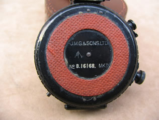 Rear view of compass with original anti slip ring and markings